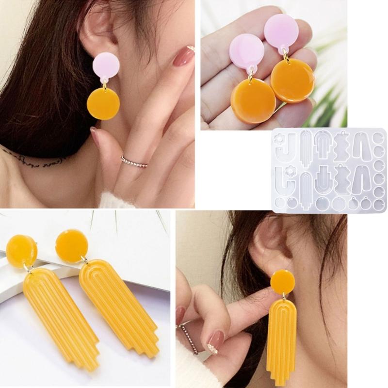 3D Irregular Silicone Molds Jewelry Casting Molds Epoxy Resin Pendant Mould for DIY Earrings, Jewelry, Keychain, Crafts