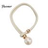Faux Pearl Curtain Tieback 1Pc Tieback, Woven Rope Adjustable Holder, Stylish No Drill Tiebacks Bead End Draperies Holder for Living Room Bedroom