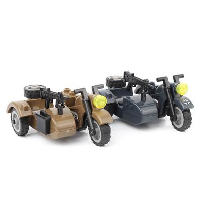 WW2 Militär Tysk Motorcykel Byggklossar Japanska Arméns Motorcykelmodell Soldater Delar Vapen Tillbehör Klossar Tegelstenar