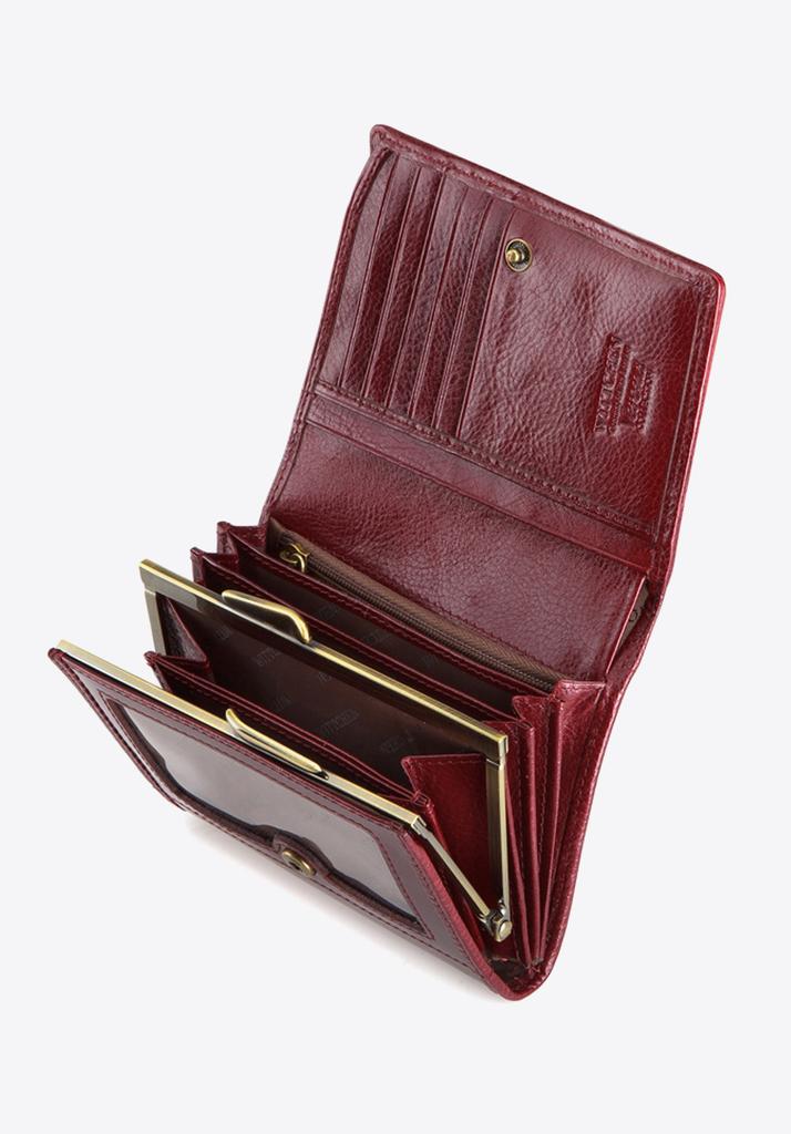 Wittchen Women's Medium Patent Leather Wallet Burgundy Patent Leather
