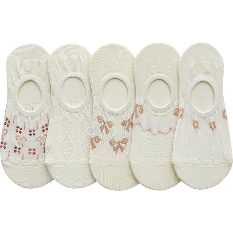 Socks Spring Invisible Socks Deodorant Can Not Fall Off With Short Socks Non-Slip Shallow Boat Socks