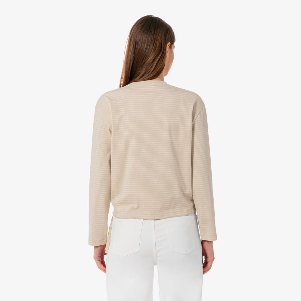 Lacoste Women's Striped Ribbon Long-Sleeve T-shirt TF932E-56GX6F