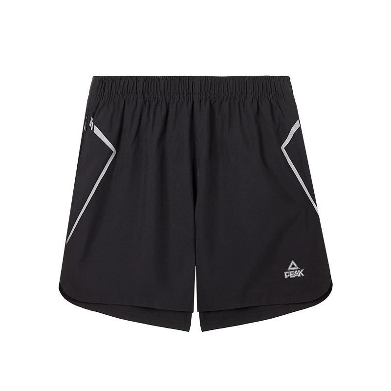 Peak Sports Shorts Men s 2025 Summer Woven Pants Loose Casual Black Shorts Beach Men s Pants 4XL чёрный