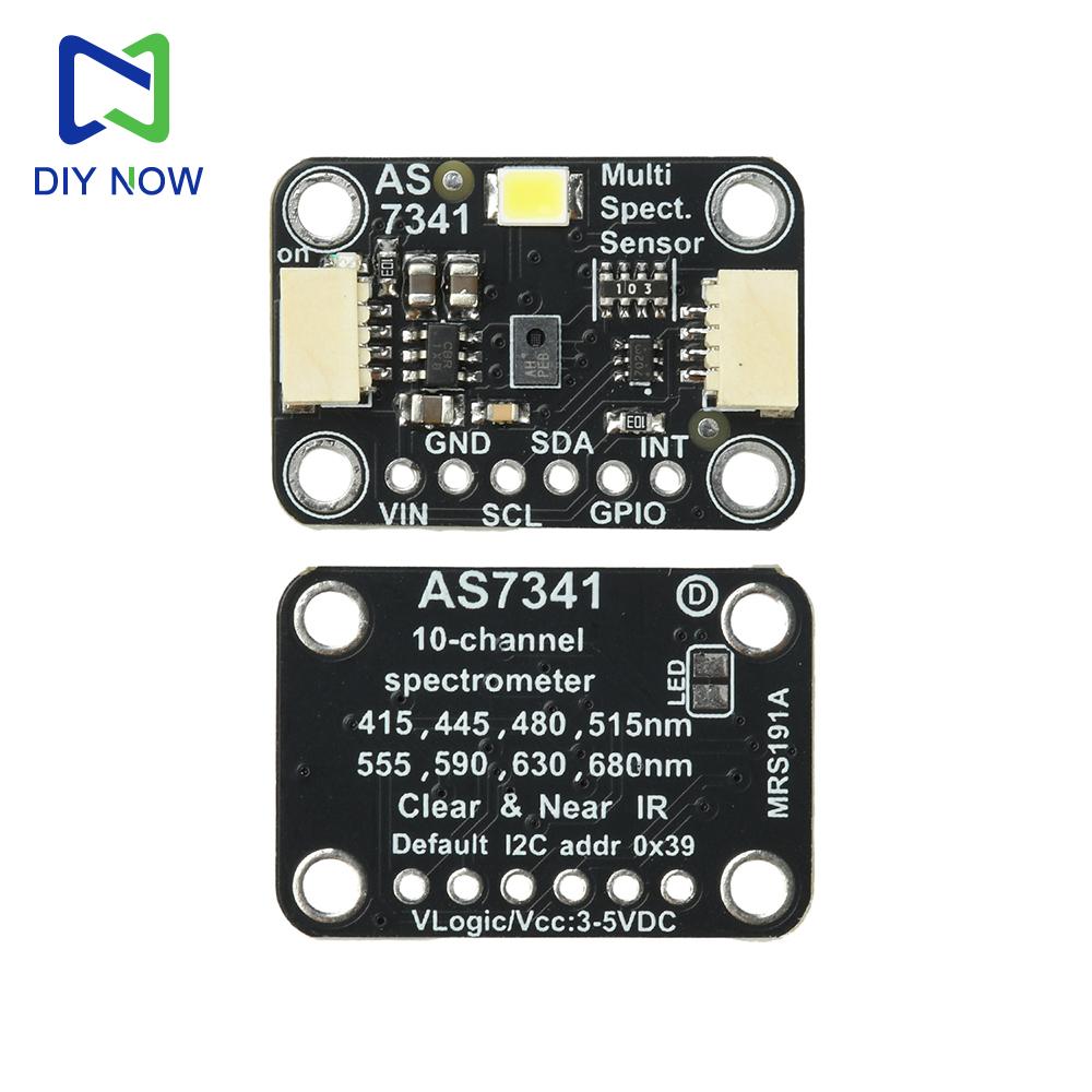 AS7341 10-Channel Color Sensor Breakout Board Spectral Sensor Module Compatible STEMMA QT/Qwiic 50/60Hz Light Source Detection