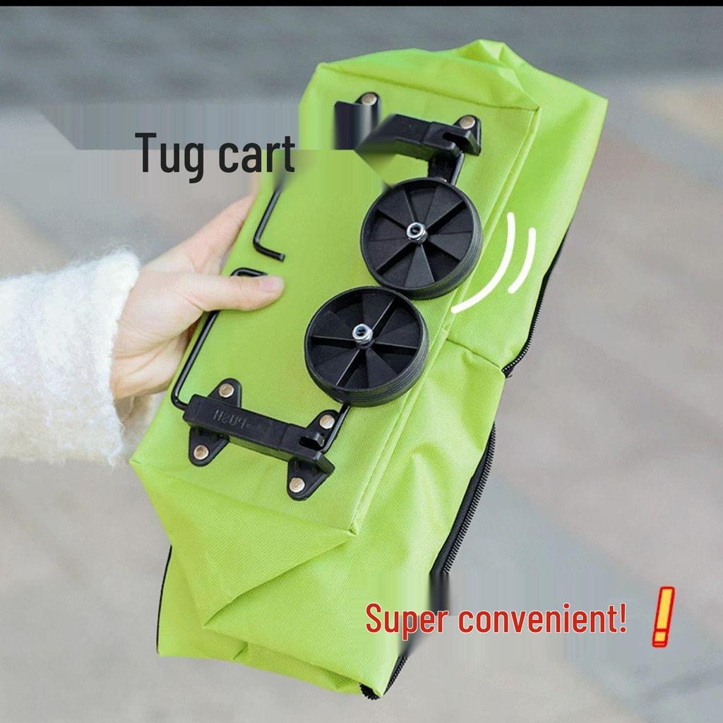 Multifunktionale faltbare Einkaufstrolley-Tasche aus Oxford-Stoff mit Rädern
