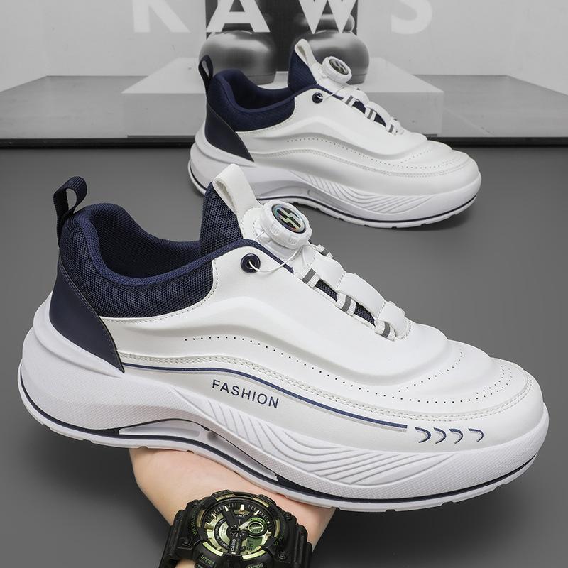 Spring Men's Shoes Breathable White Shoes Men's Trend Versatile Platform Sports Shoes Casual Running