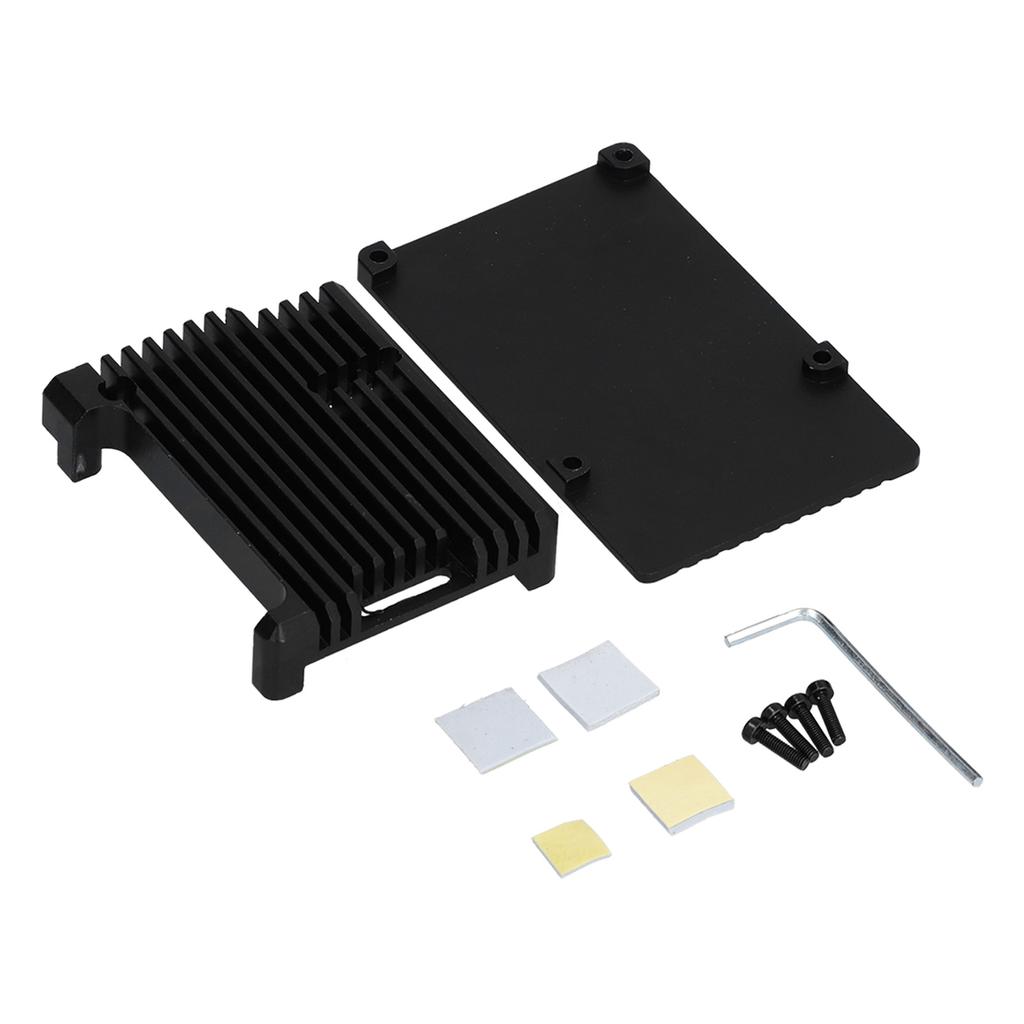 Carcasă pentru Raspberry Pi 3 Model B B+ Carcasă CNC de oxidare anodică din aliaj de aluminiu negru