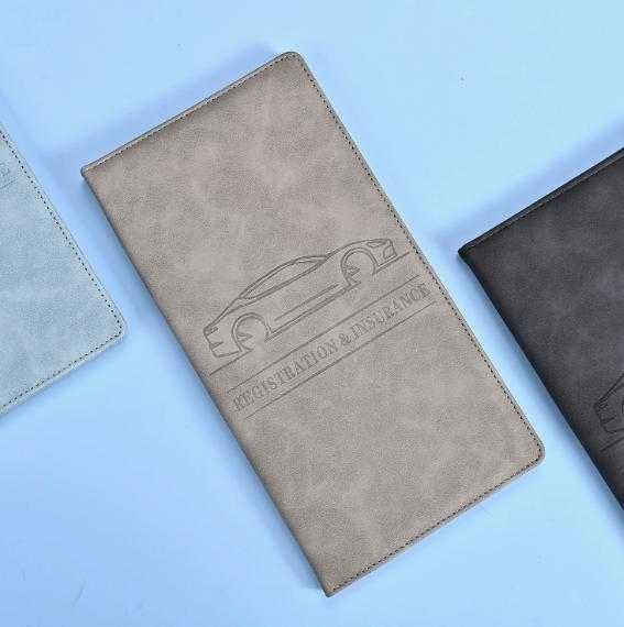 Stilvolle Leder Auto Dokumentenhülle Tragbare Organizer Tasche für Führerschein Versicherungsunterlagen und Alltags Karten