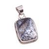Natural Dendrite Opal Gemstone 925 Solid Sterling Silver Gift Pendant 1.5" Q1y99