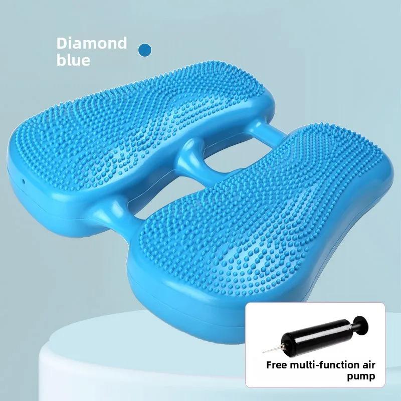 Inflatable Foot Massager Stepper Balance Board with Anti Slip PVC Massage Dots for Yoga Training Slimming Leg Shaping