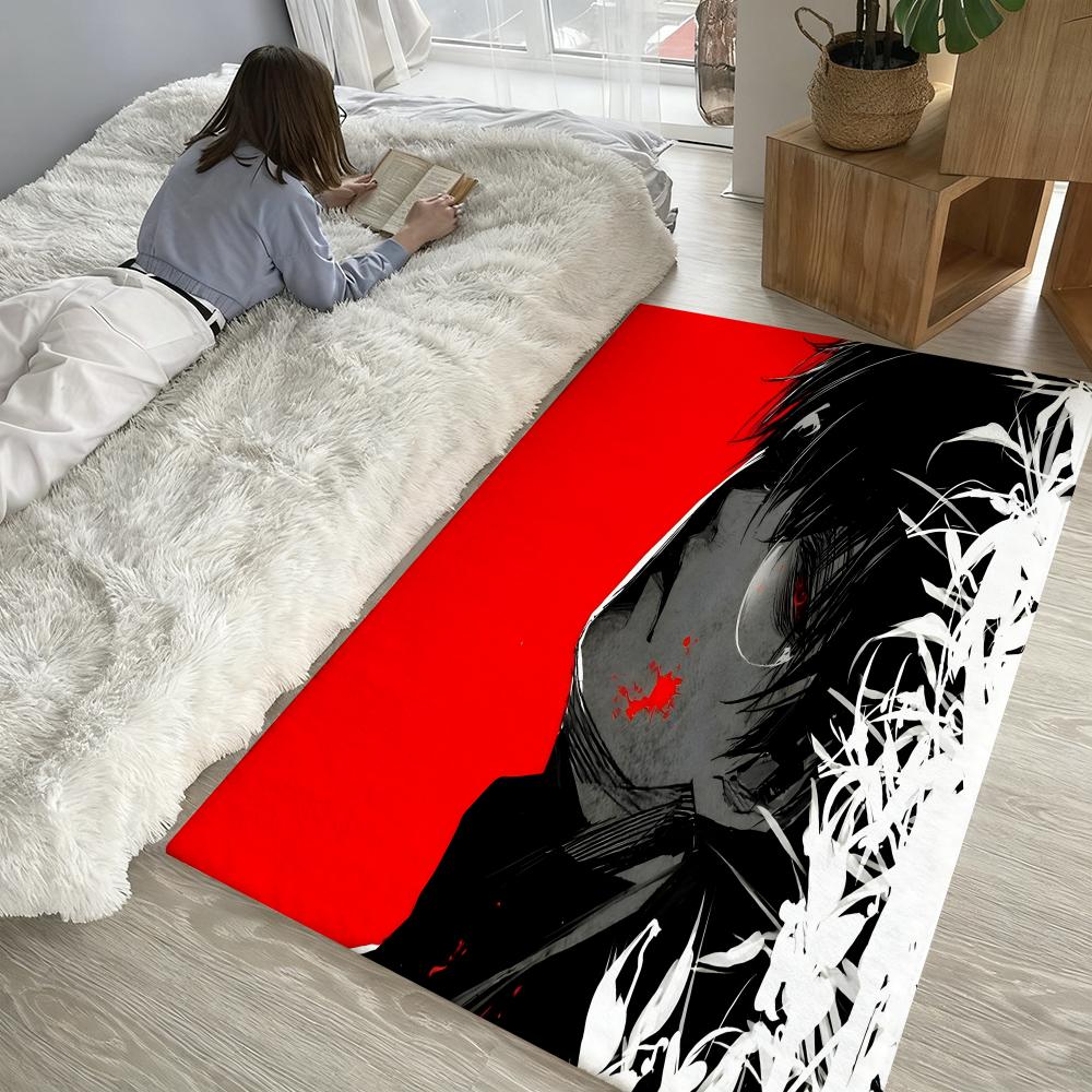 Tokyo Ghoul Floor Mat Flannel Door Mat Non-Slip Bedroom Living Room Home Decor