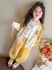 Trendy 2025 Girls' Baseball Suit Set - Spring/Autumn Fashionable Two-Piece Outfit for Kids