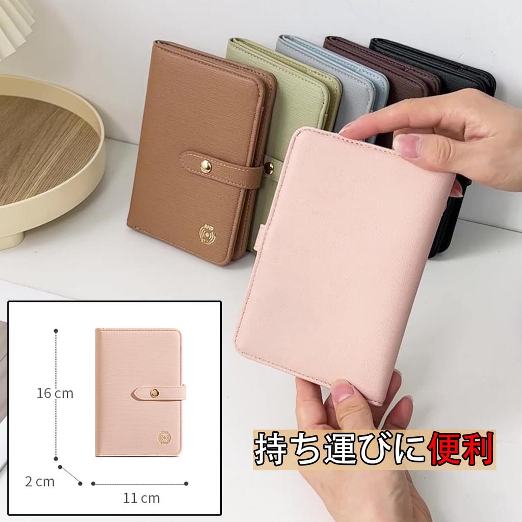 Portfel na paszport RenLianyi z długopisem Lekki i mieści 2 paszporty i 4 karty Premium skóra PU z wielofunkcyjnym schowkiem Idealny na krajowe i