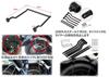 CFT TIME Motorcycle Side Bag with Metal Retro Large Side Leather Brown Clasp, Fittings, Design, Capacity, Belt, Shoulder, Pouch, (2, + Silver)