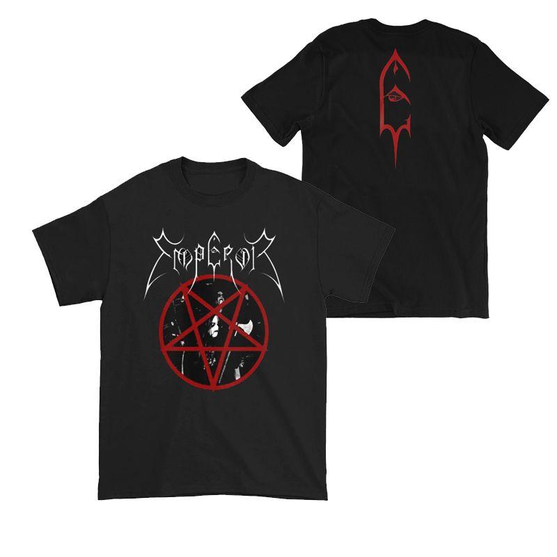 1991Emperor Band Norwegian Black Metal Rock Dark Style American Retro Men's Cotton Short Sleeve T-Shirt Casual Fashion