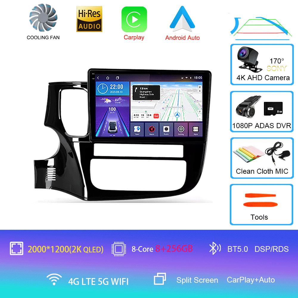 Car Radio Android 14 Carplay For Mitsubishi Outlander 3 GF0W GG0W 2012-2018 Multimedia Video Player Navigation Stereo GPS 2din