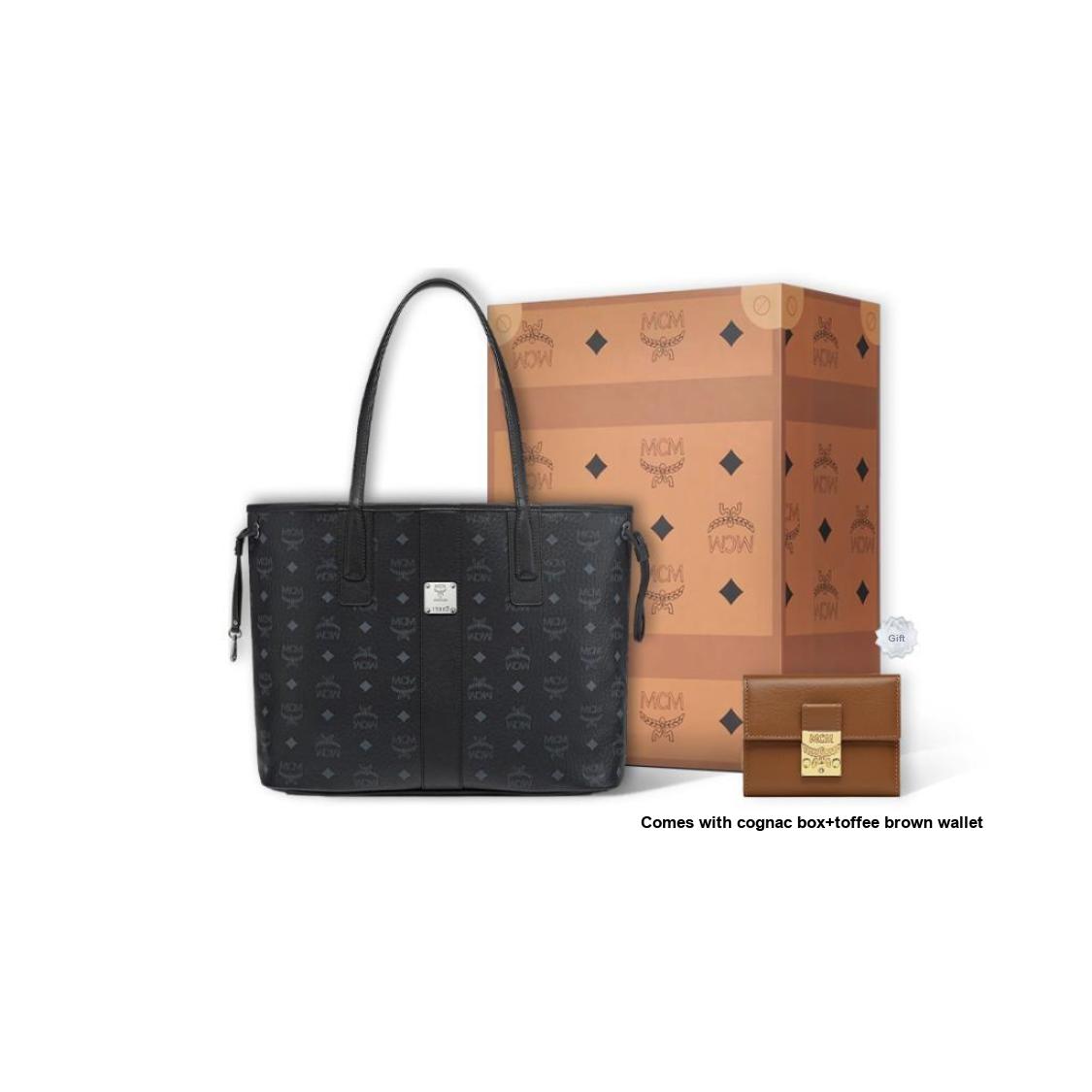 

New MCM Liz Visetos Shoulder Bags MWPCSVI01BK001 36.1*17.0*27.9CM