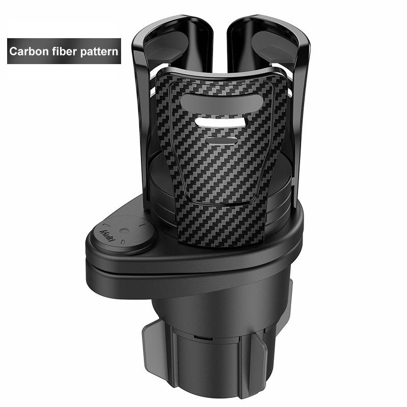 Multifunctional Car Cup Holder One To Two Double Layer Rotating Drinks Holder Vehicle Mounted Storage Rack