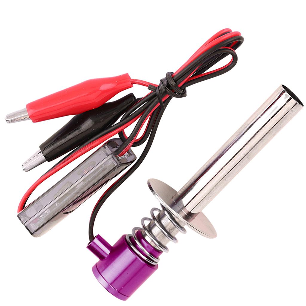 6V  24V Electronic Glow Plug Starter Igniter Fit for Nitro RC Car Engine (Purple)