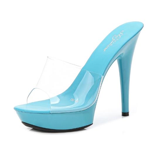 Fashion Patent Leather Mules Women Slippers Sandals Sexy Party Shoes Luxury Comfortable Summer Fashion 13cm