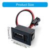 Lamp Charging Socket with Cable Connectors USB Female Base Type C Double Layer Socket 2 Port Adapter for LED Light Toys