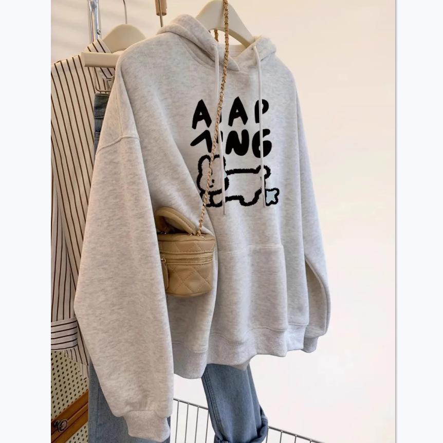 

Хлопковая толстовка унисекс с принтом котенка - Свободный крой, Длинный рукав, Худи с капюшоном для женщин и мужчин (Весна, Осень, Зима). L for 116-130 lb