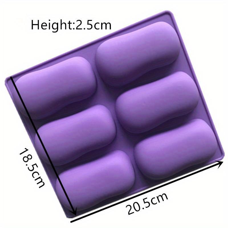 6 Hole Handmade Soap Making Mold Food Grade Silicone Resin Plaster Molds DIY Chocolate Baking Supplies Silicone Soap Form Gift