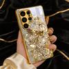 Shiny Gold Phoenix Electroplated Golden Phone Case For Samsung S25 Ultra S21 S22 FE S23 Plus S24 S20 S26 Note 10 10+ 20 Cover