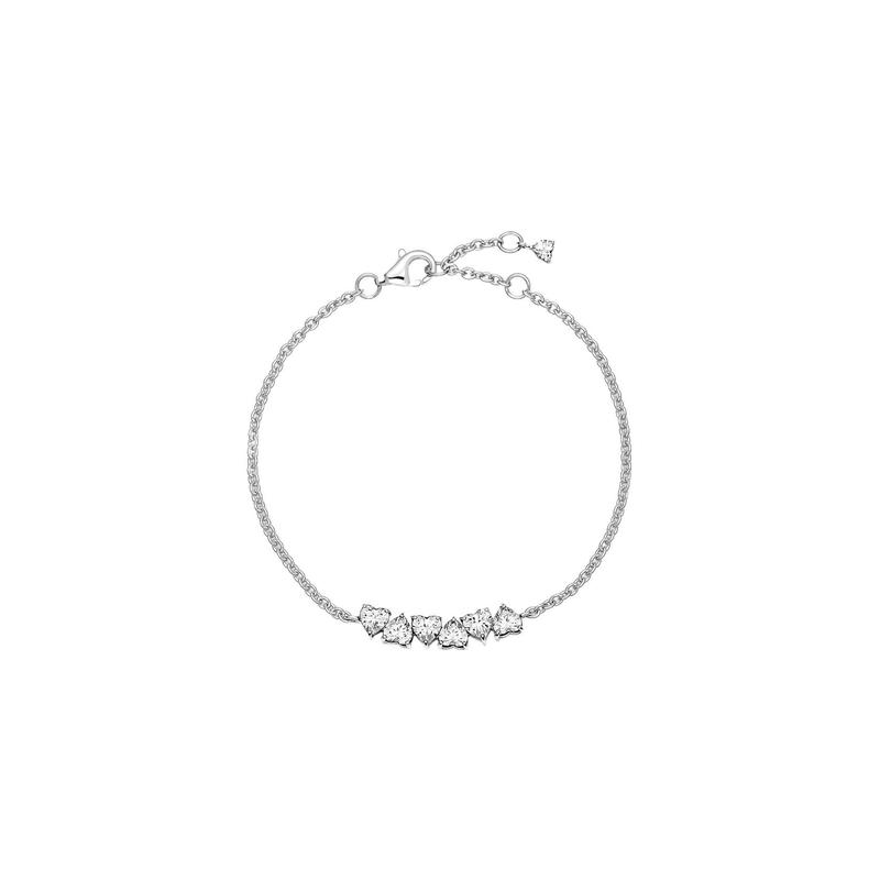 Pandora Glänzende herzliche Liebe mit endloser Liebe 925er Silber synthetischer Zirkonia Armband für Damen 591162C01