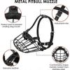 Pitbull Amstaff XX Large Dog Breathable Metal Muzzle Basket