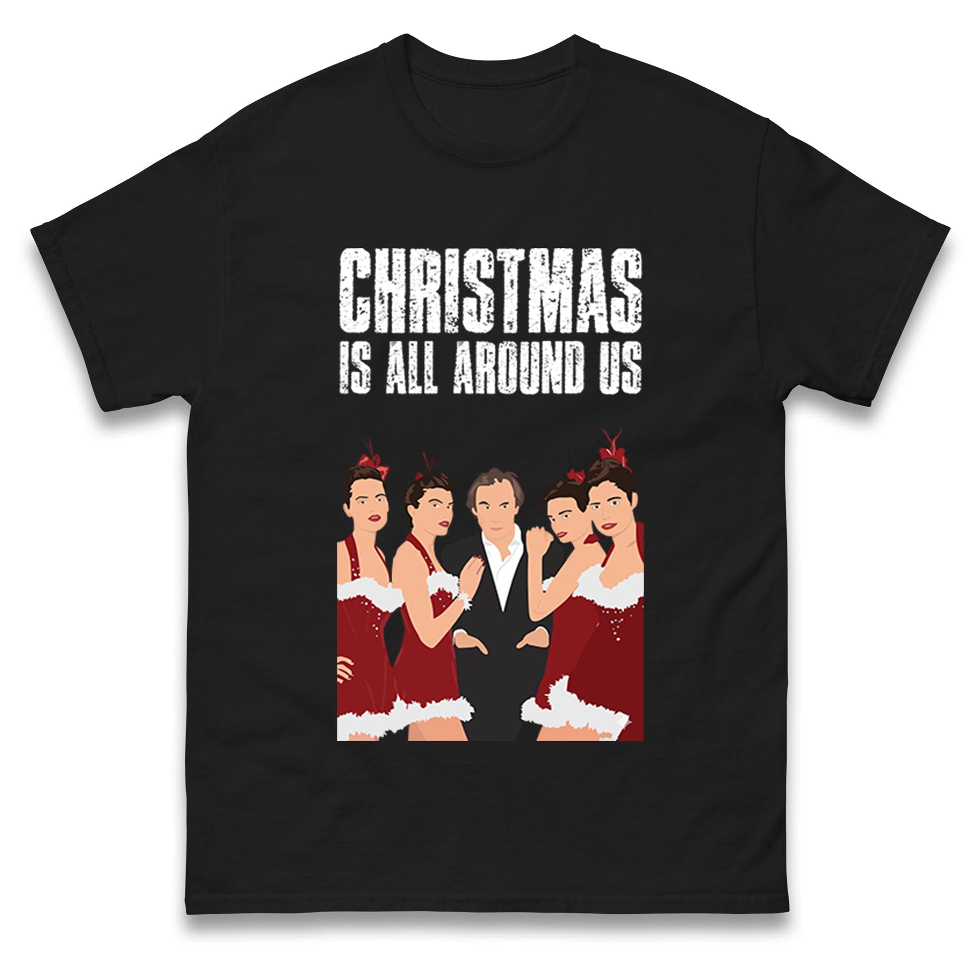 Christmas Is All Around Us Christmas T Shirt Tshirt Mens Womens Unisex Tops Tees M