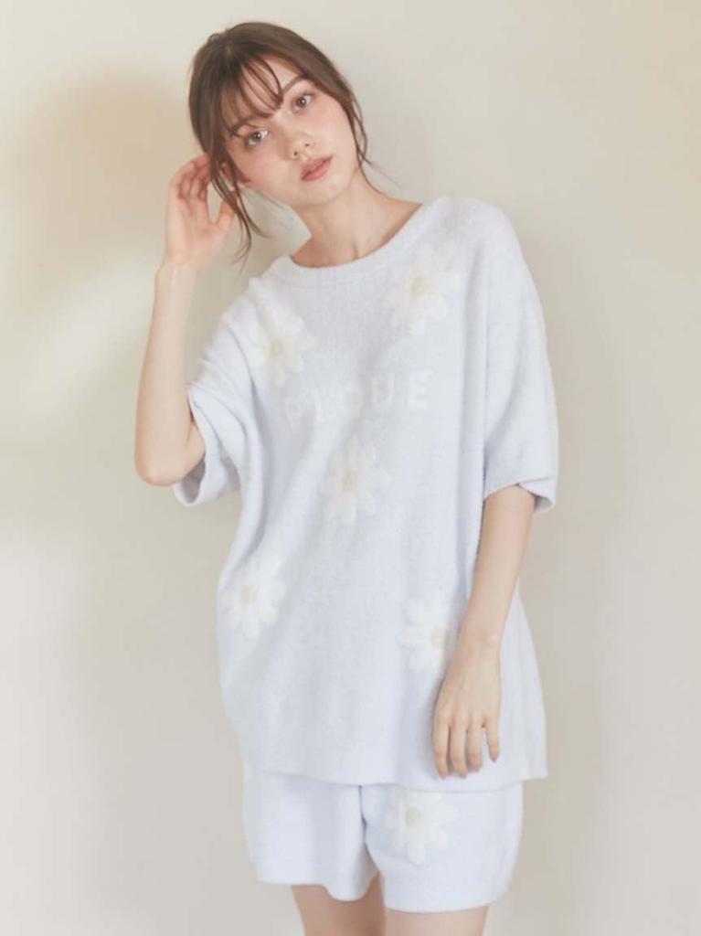 Gelato Pique Smoothy Daisy JQD Pullover and Shorts Set (PWNT251128BLUF)