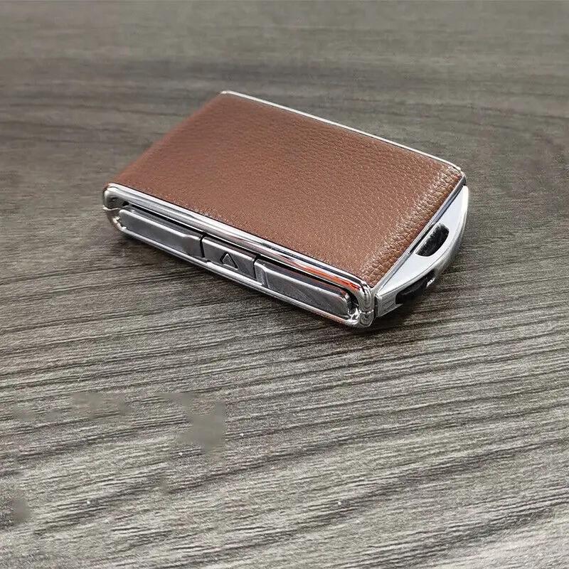 Leather Alloy Car Key Fob Case Cover Remote Keychain For Volvo XC90 XC60 S90 V90