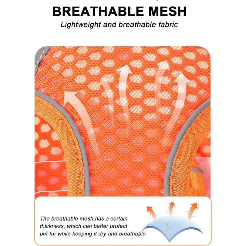 Soft mesh dog chest strap, suitable for training walks, adjustable dog vest, suitable for small and medium-sized dogs and cats