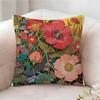 Painted Flowers Pillow Case Pillowcase, Double-Sided Printed, Sofa Cushion, Bedroom Headboard Pillow