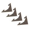 12 buc Cutie Lemn Cutie Cadou Bijuterii Protecții Decorative de Colț Bronz Acoperire Margine Protecție S