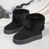 Winter Women Boots Suede Thermal Sleeves Keep Warm Mid-Calf Snow Boots Ladies Comfortable Platform Shoes Zapatos Mujer Size 41