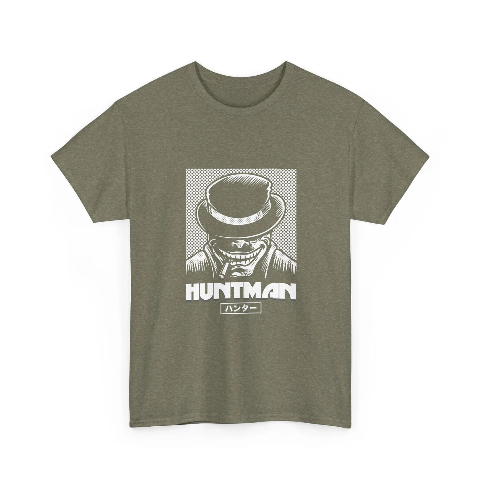 Huntman Skull Face Tee | Vintage Noir Illustration, Mysterious/Stylish Comfy tee L