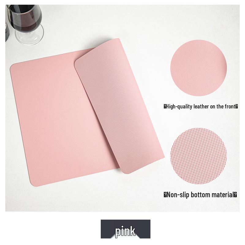 Nordic Style Non-Slip Leather Placemat - Waterproof, Oilproof, Heat-Resistant Mat