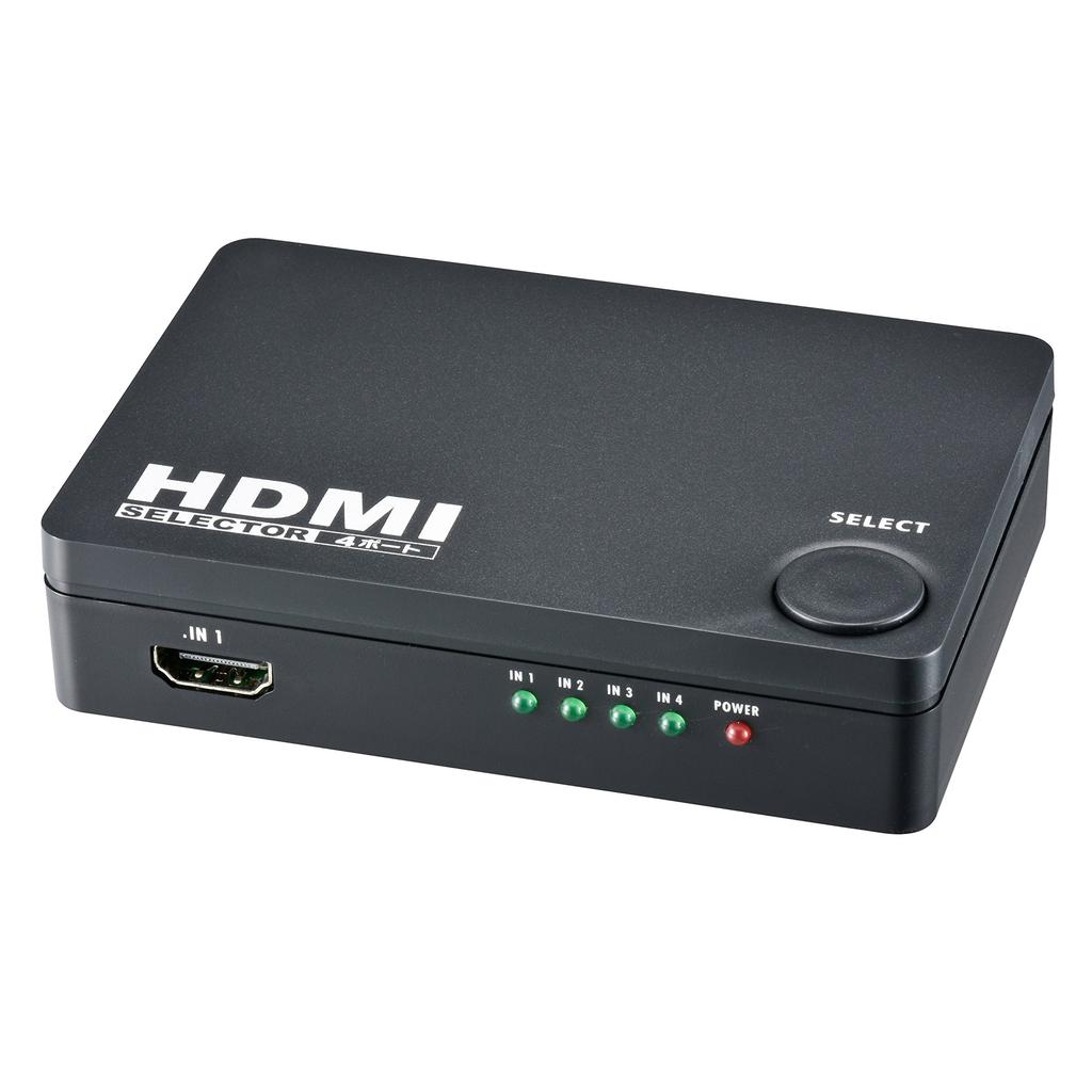 OHM HDMI OHM Electric 4-Port Selector, Black, AV-S04S-K 05-0577,