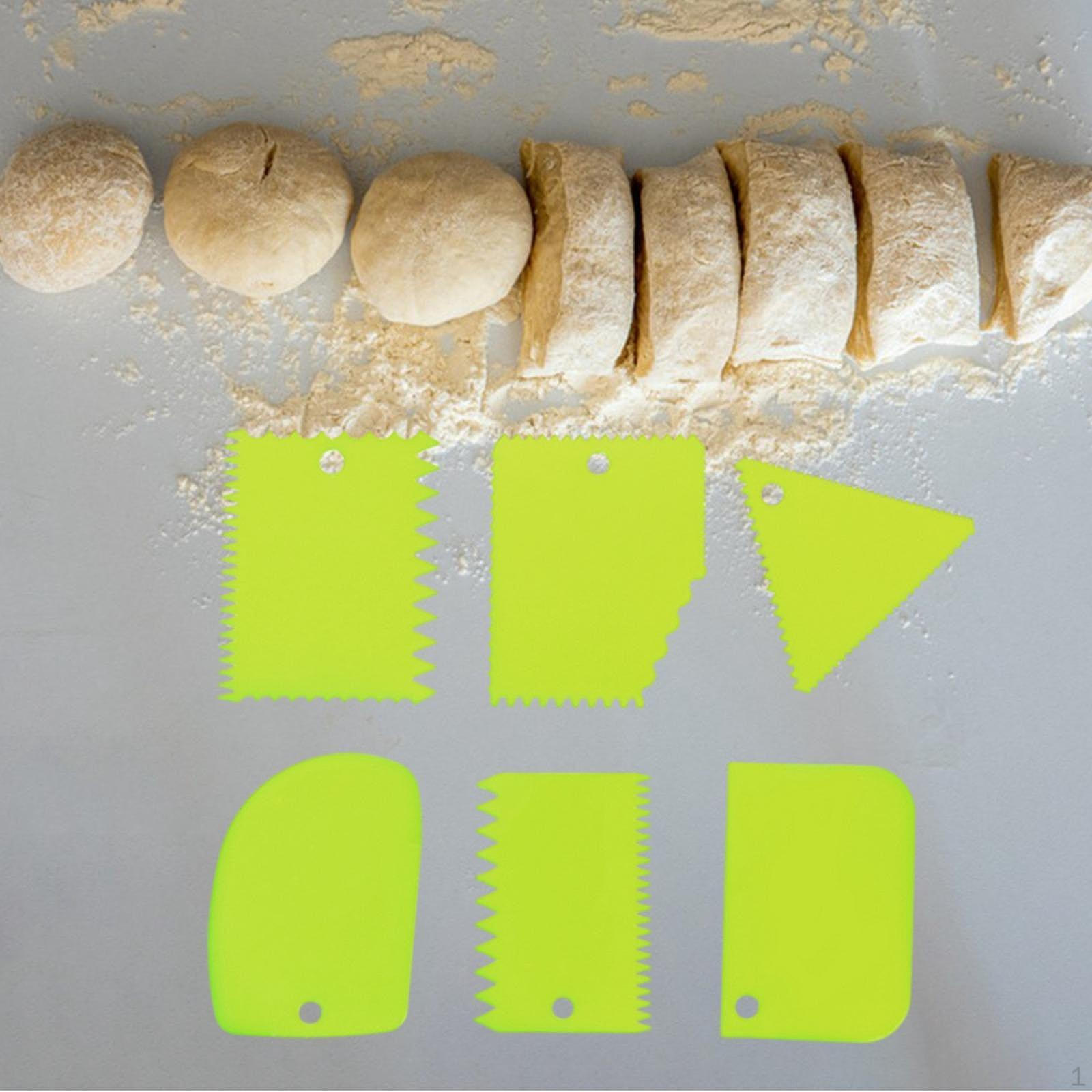 

6 шт., гребень для украшения торта, резак для крема, инструмент для глазирования краев для начинающих зелёный