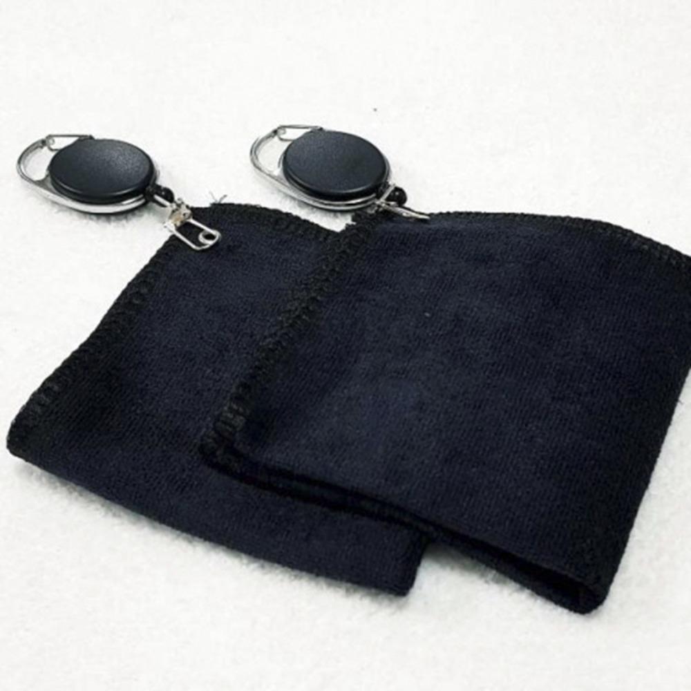 Cotton Golf Ball Cleaning Towel with Retractable Cleaner Square Towel Golf Towel Golfer