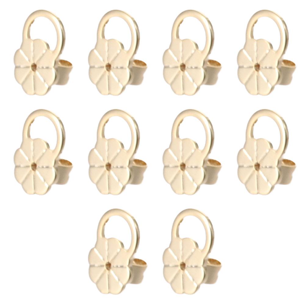 Flower Earring Lifter Backs Gold Earring Lifter Backs White Gold Copper Earring Backs Earring Stoppers For Droopy Ears золотой