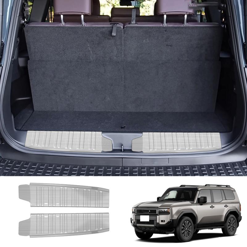 For Toyota Land Cruiser 250 Prado LC250 2024 2025 steel Built-in Rear Bumper Protector door Sill Trunk Threshold Tread Plate