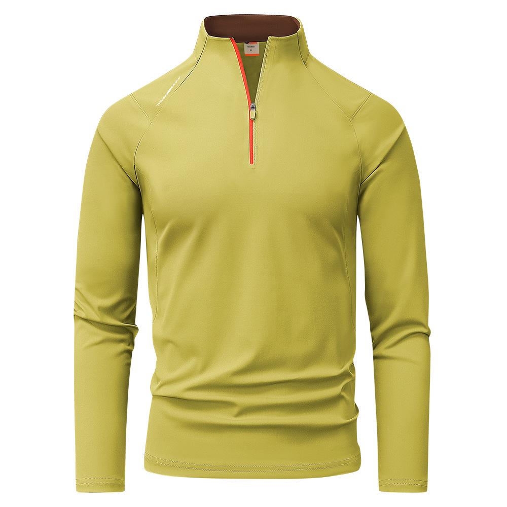 

Мужская быстросохнущая легкая спортивная рубашка с длинным рукавом для бега и тренировок 4XL имбирный/жёлтый