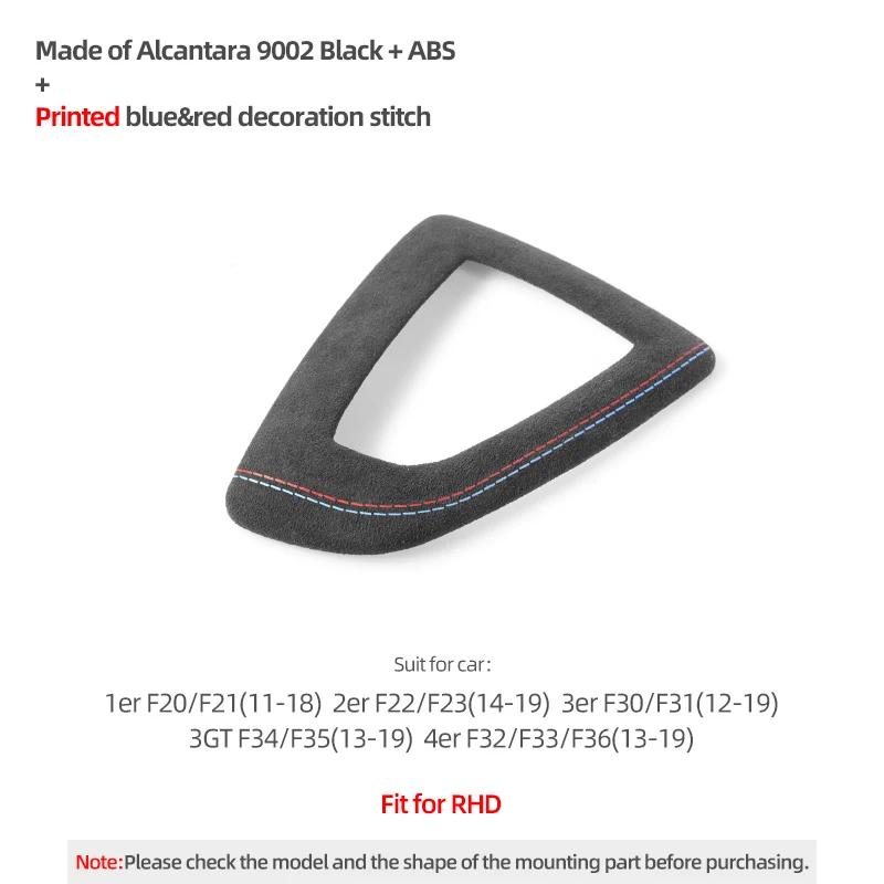 Betterhumz Auto Schaltknauf Abdeckung Zierleiste für BMW F20 F30 F10 F31 F32 F36 F34 F22 X3 X4 X5 X6 Wildleder Panel Innenzubehör