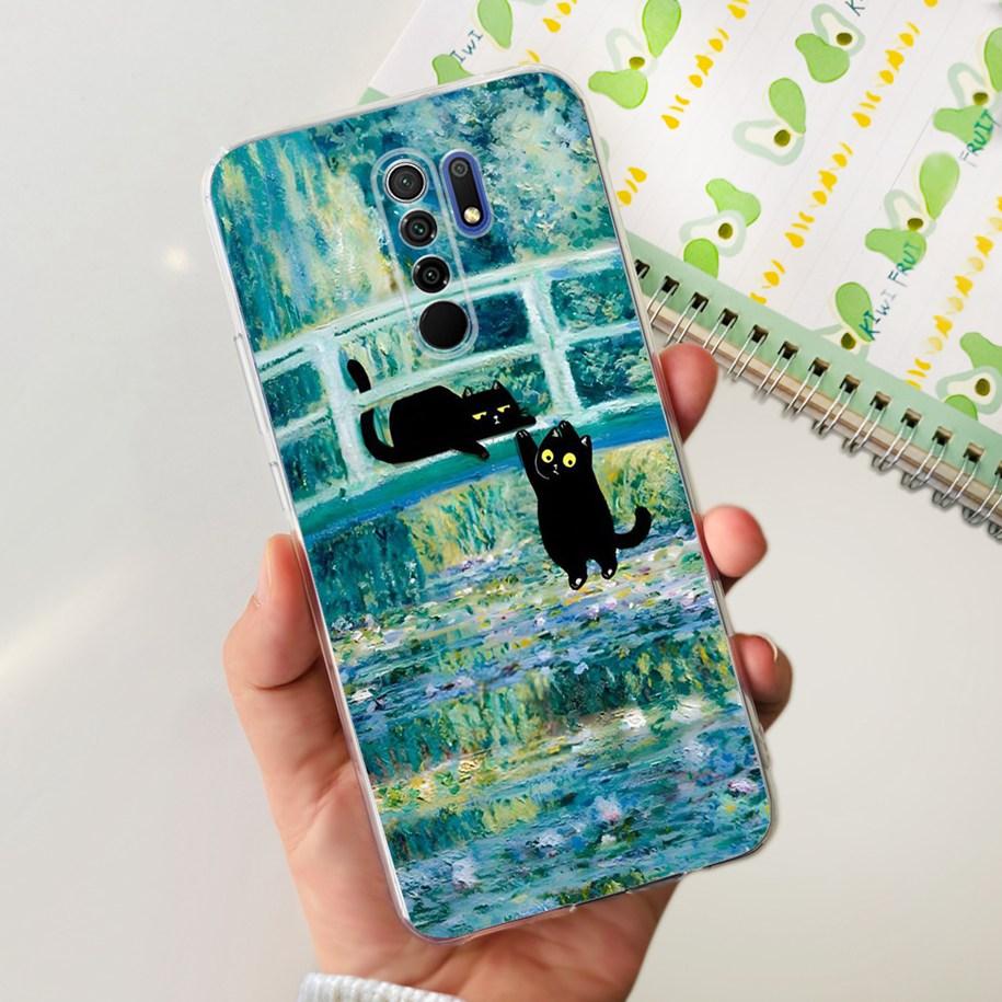 For Xiaomi Redmi 9 Case 6.53" Cover For Redmi 9 Flower Butterfly Transparent Silicone Soft Phone Covers For Redmi 9 Prime Bumper
