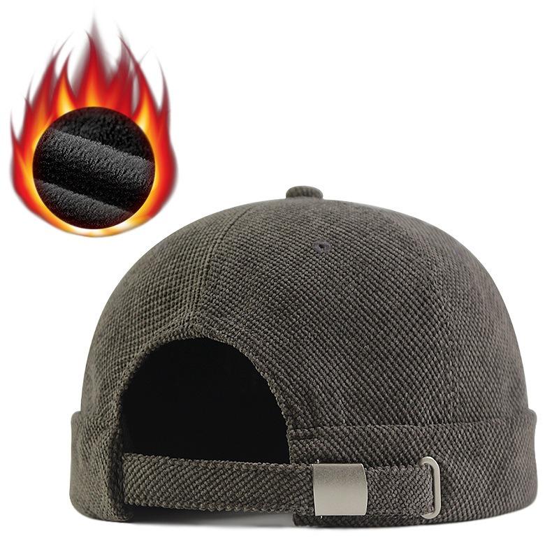 Big Head Circumference Hat Men's Winter Fleece Thickened Large Size Melon Fur Hat Corduroy