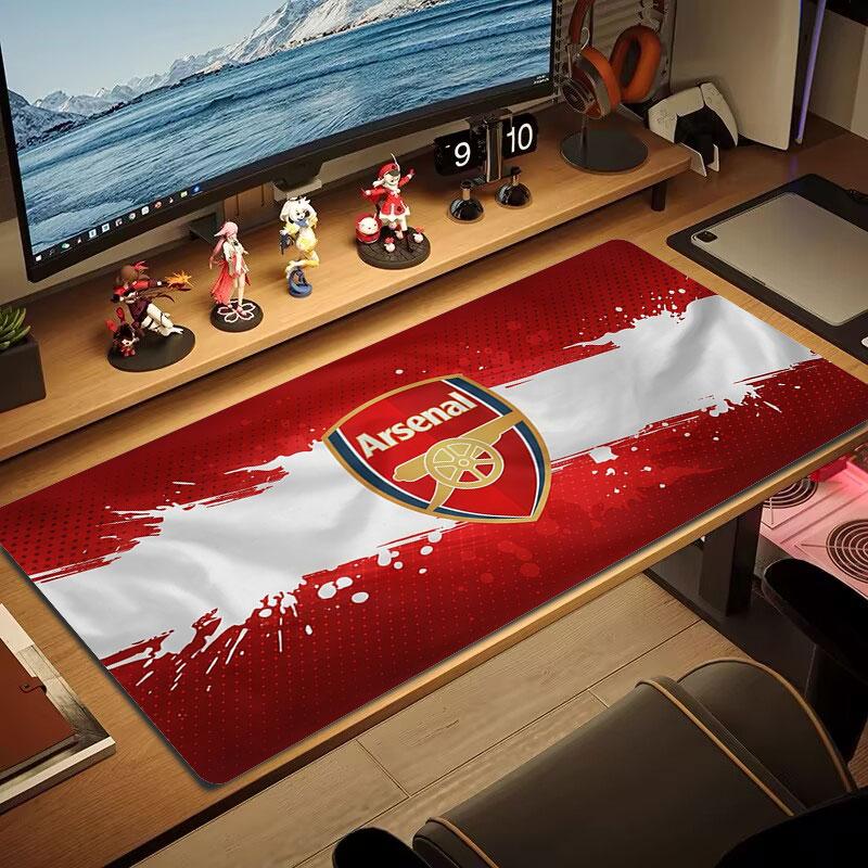 Arsenal F Großes Mauspad Große Gaming-Tischunterlage Rutschfest für Laptop Tablet Großes Mauspad XXL Matte Mini-PC-Spielmatte Mit verriegeltem Rand