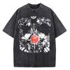 Harajuku Vintage Washed Death Note T Shirt Men Anime Graphic Printing T Shirt Cotton Fashion Streetwear Unisex Top Tee